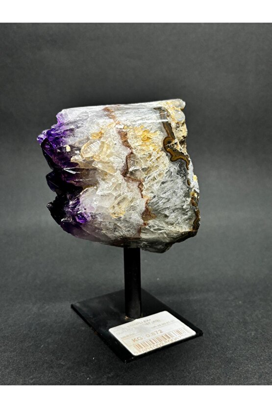 BREZİLYA AMETİST DOĞALTAŞ SİYAH DEMİR STANTLI