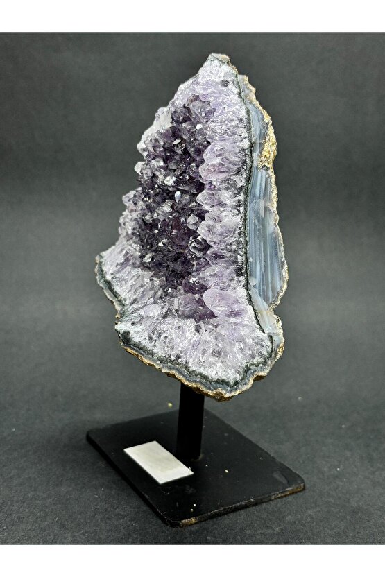 BREZİLYA AMETİST DOĞALTAŞ SİYAH DEMİR STANTLI