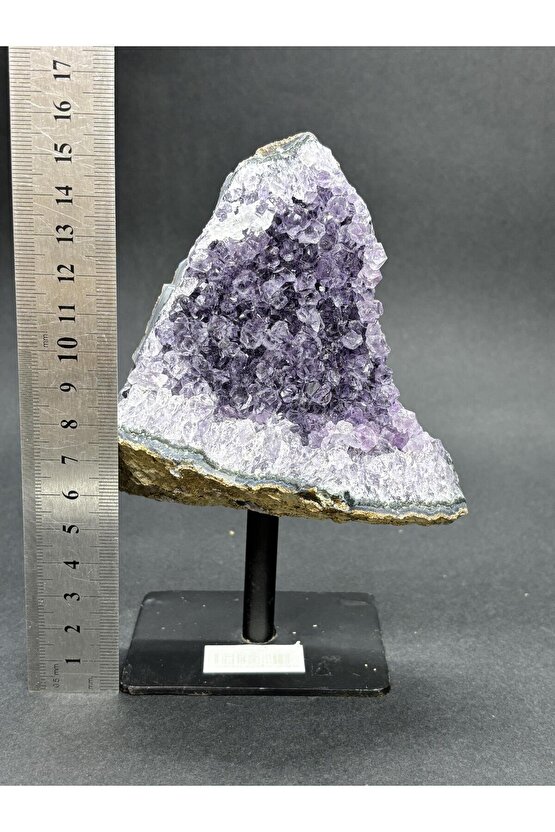 BREZİLYA AMETİST DOĞALTAŞ SİYAH DEMİR STANTLI