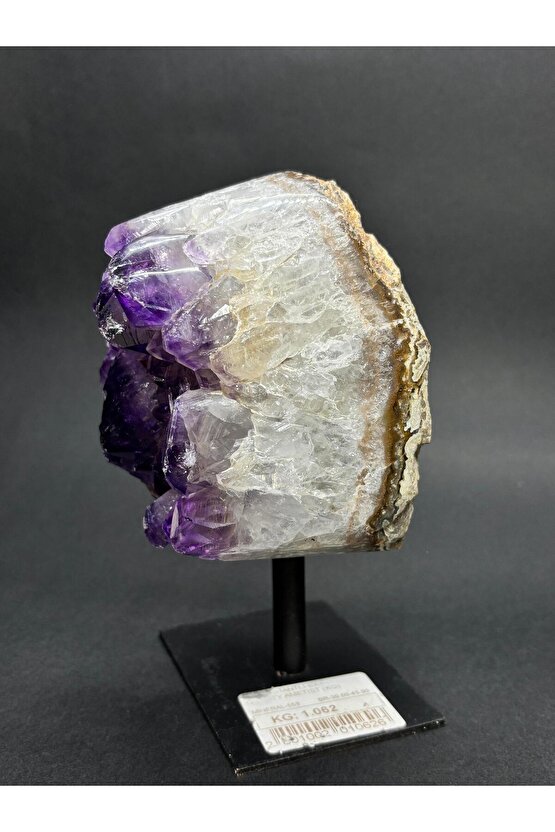 BREZİLYA AMETİST DOĞALTAŞ SİYAH DEMİR STANTLI