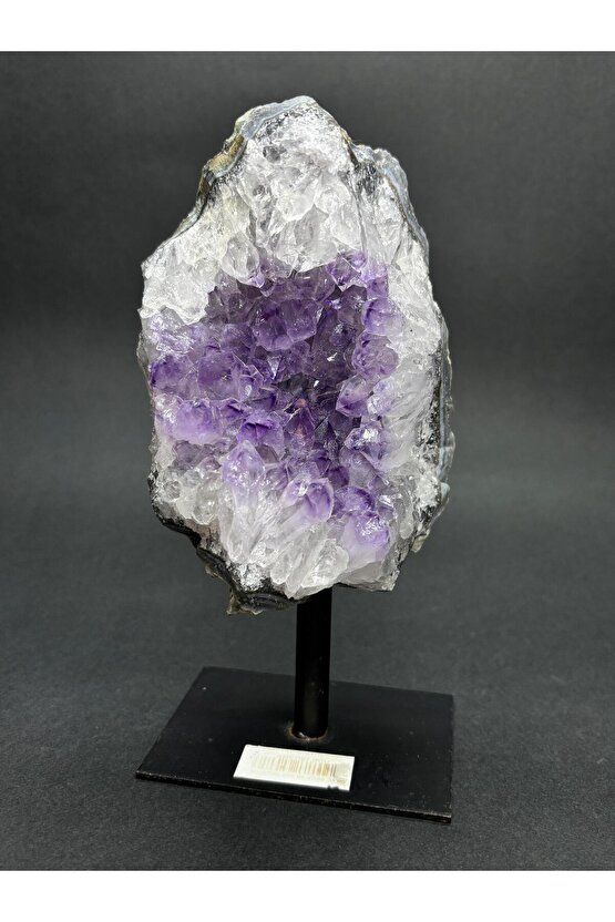 BREZİLYA AMETİST DOĞALTAŞ SİYAH DEMİR STANTLI