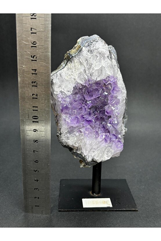 BREZİLYA AMETİST DOĞALTAŞ SİYAH DEMİR STANTLI