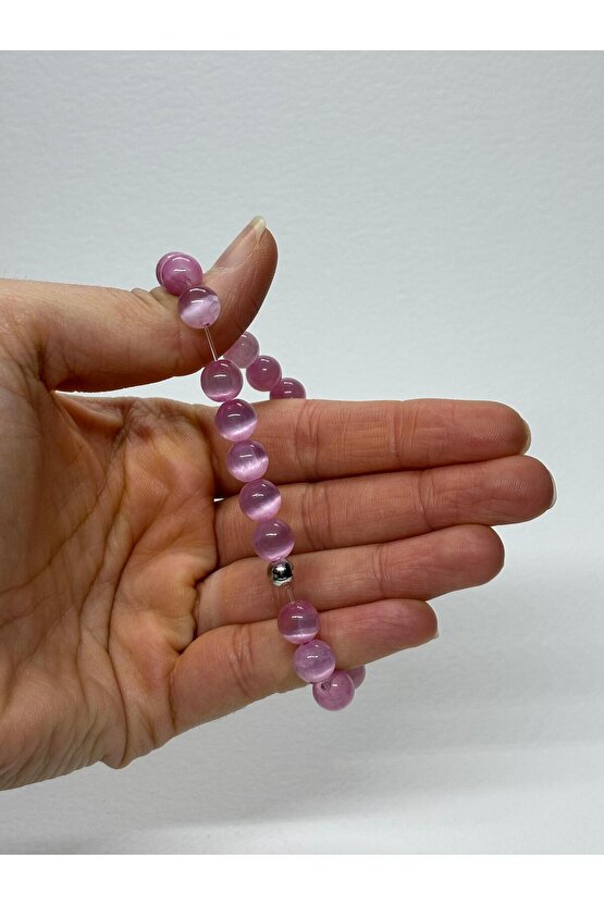 PEMBE SELENİT AA+KALİTE DOĞALTAŞ BİLEKLİK