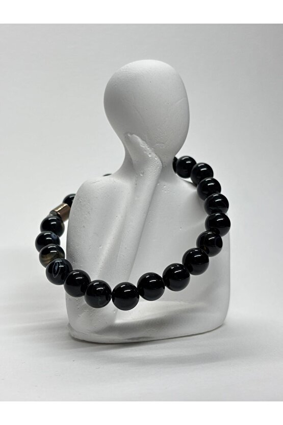 SİYAH AKİK DOĞALTAŞ BİLEKLİK