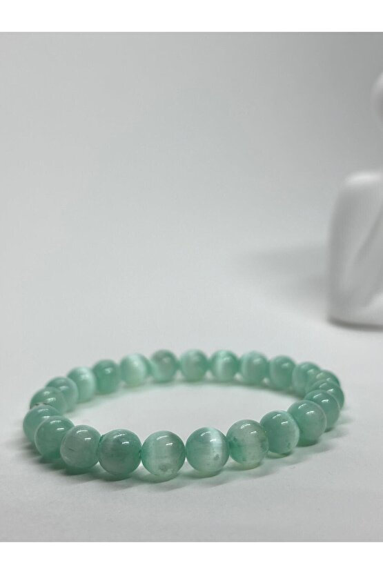 MAVİ SELENİT AA+ KALİTE DOĞALTAŞ BİLEKLİK