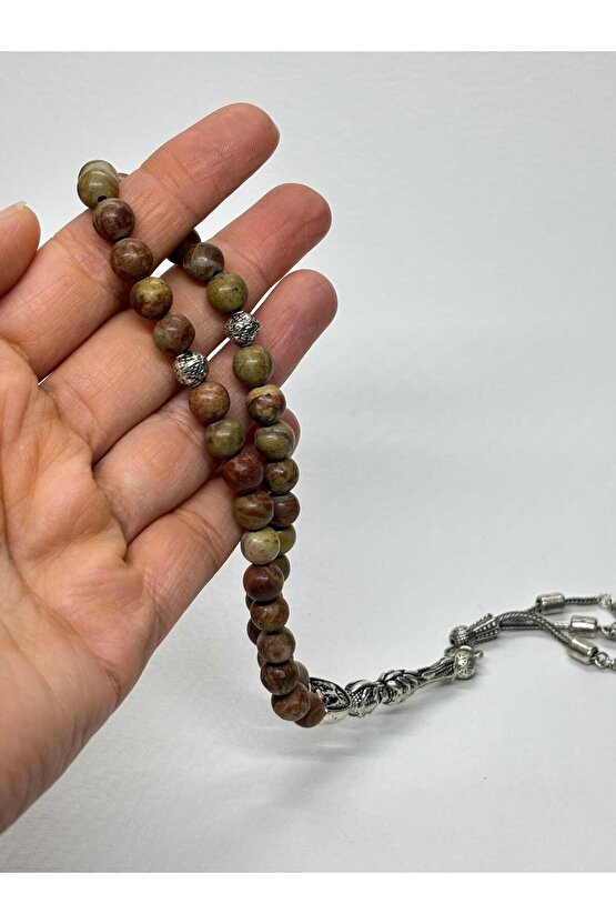 KAHVERENGİ JASPER ENERJİ DÜZENLEYİCİ DOĞALTAŞ TESBİH