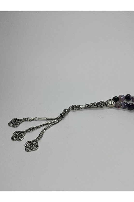 MOR AKİK İÇSEL HUZUR DOĞALTAŞ TESBİH