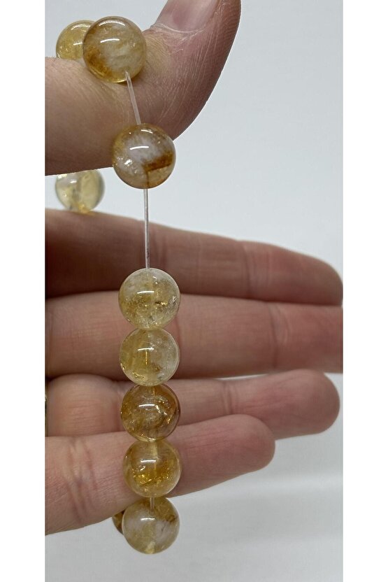 SİTRİN AA KALİTE ZENGİNLİK DOĞALTAŞ 10MM BİLEKLİK