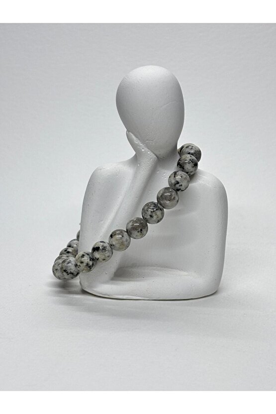 GRİ JASPER DOĞALTAŞ BİLEKLİK