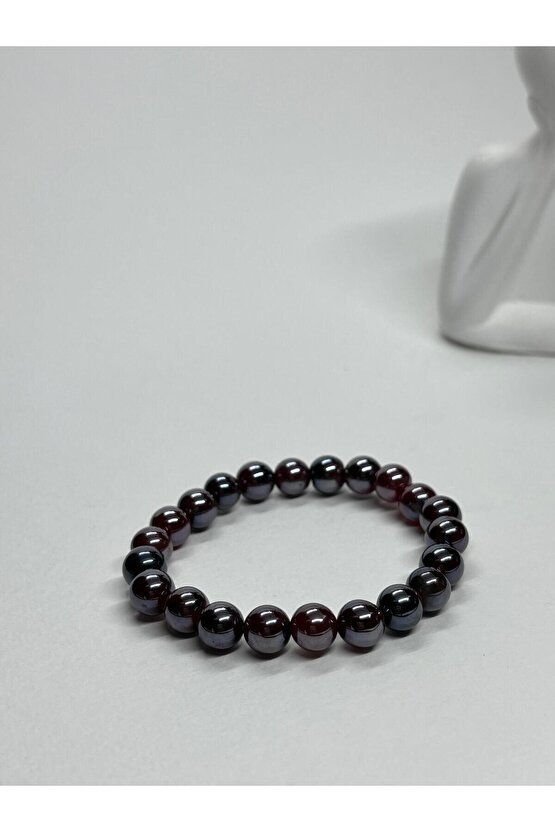 BORDO AYNALI AKİK DOĞALTAŞ BİLEKLİK