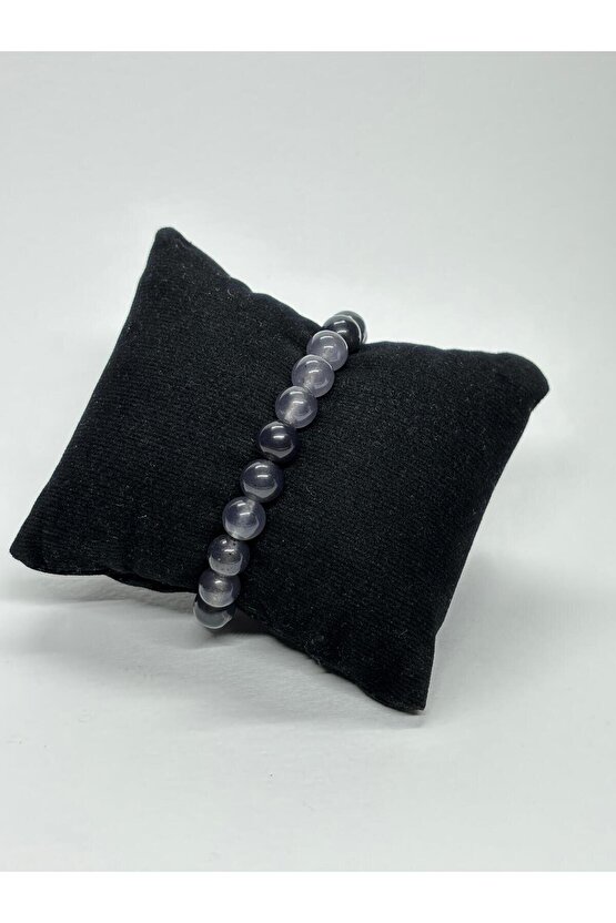 AKİK DOĞALTAŞ BİLEKLİK DUMAN GRİ