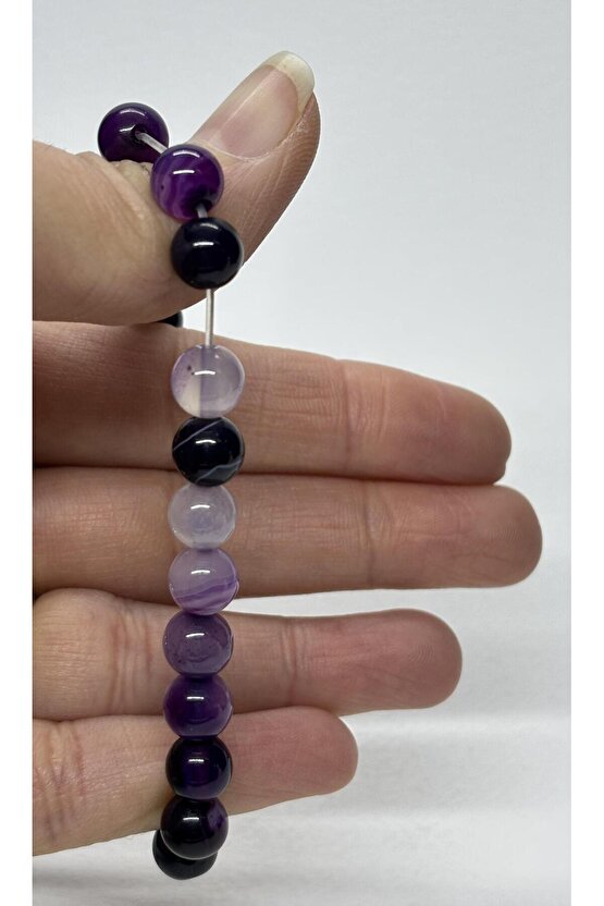 MOR AKİK DOĞALTAŞ BİLEKLİK