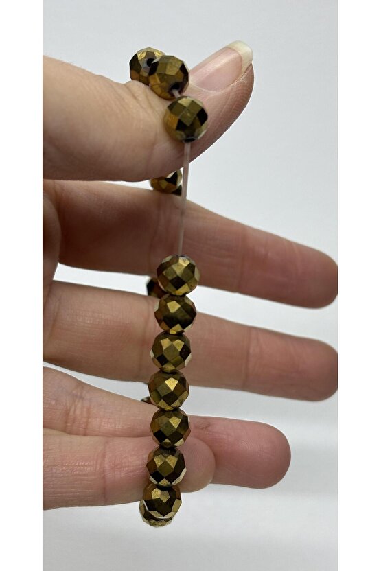 HEMATİT DOĞALTAŞ BİLEKLİK GOLD