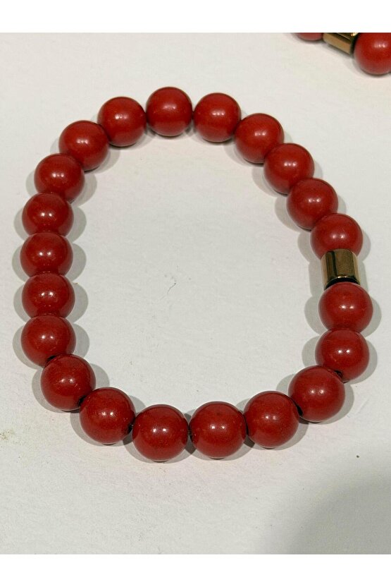 Zinobar (Zinober) Doğaltaş bileklik (8mm)