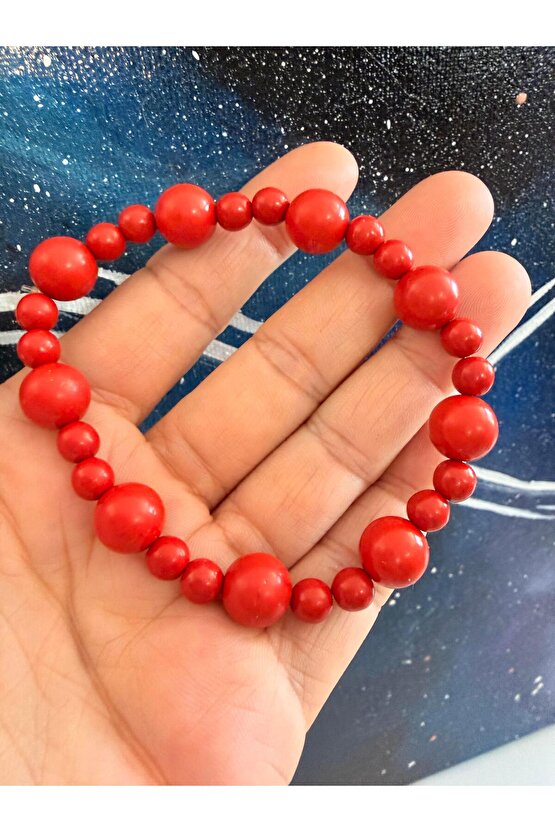 Zinobar (Zinober) Doğaltaş Bileklik