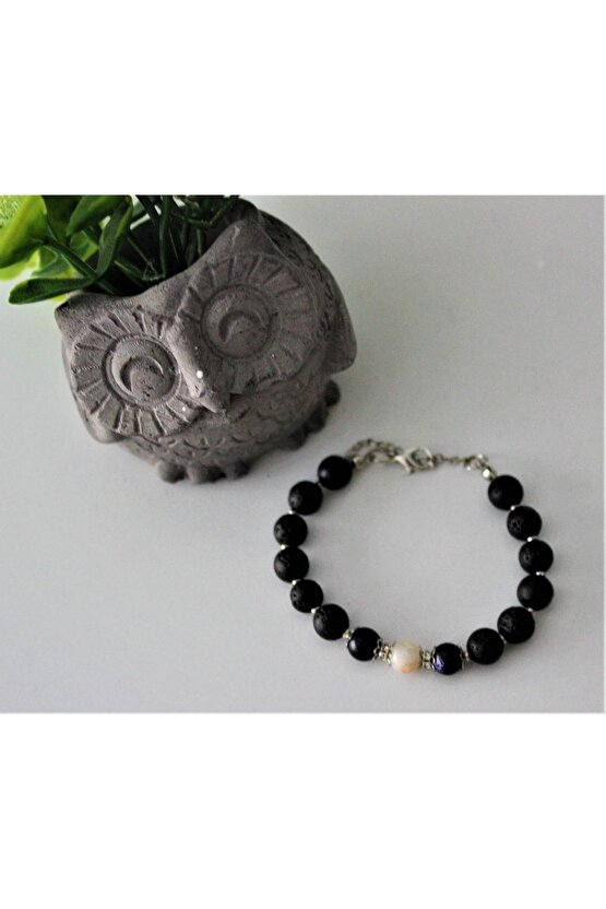 Gerçek Doğal Taş Citrine Yıldız Taşı Lava Değerli Taş Bileklik, Şifa Bilekliği, Kariyer Para Bolluk