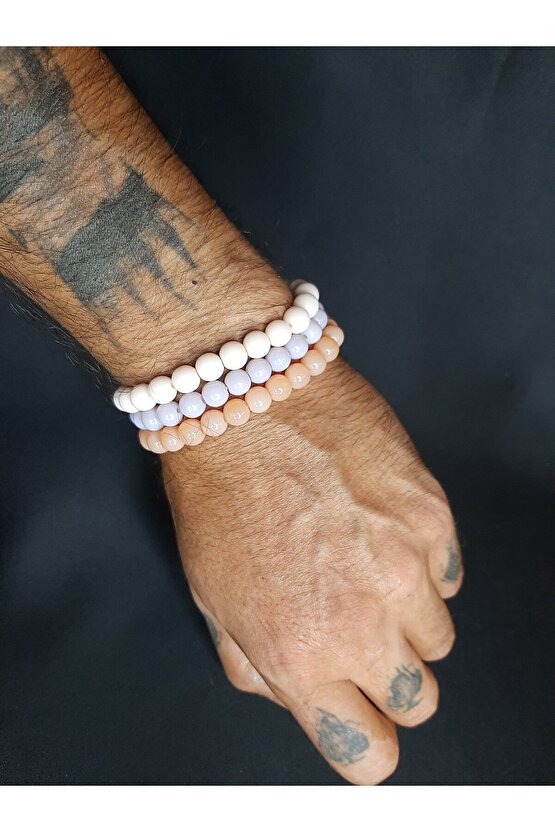 3’lü Cam Boncuk Bileklik Seti – 3 Al Az Öde Fırsatı Unisex