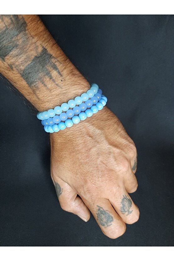 3’lü Cam Boncuk Bileklik Seti – 3 Al Az Öde Fırsatı Unisex