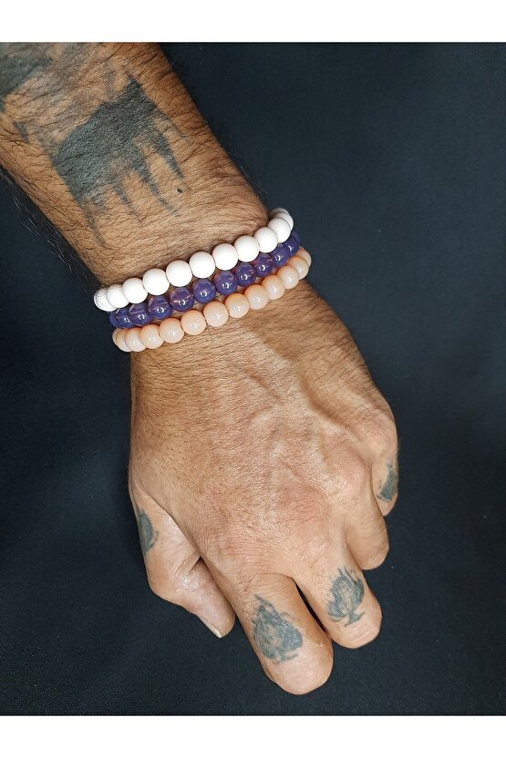 3’lü Cam Boncuk Bileklik Seti – 3 Al Az Öde Fırsatı Unisex