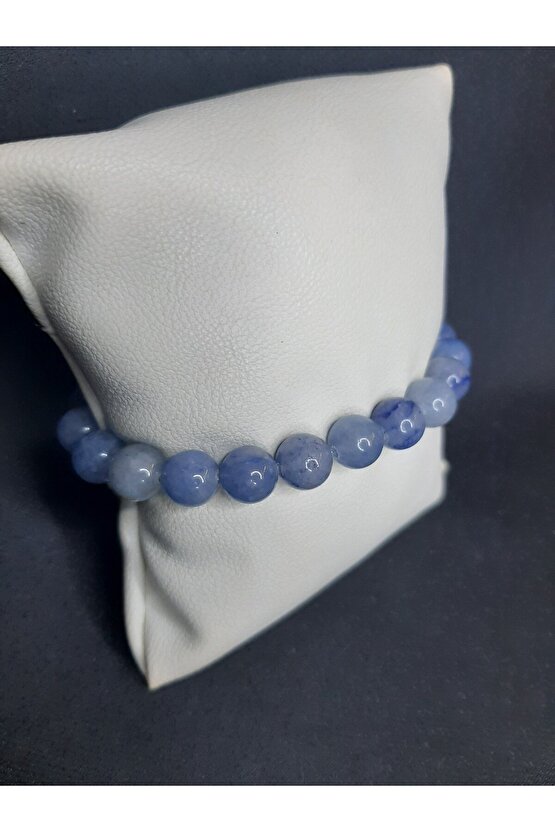 Mavi Akik Taşı Bileklik Sade ve Şık Unisex