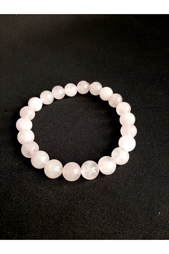 Pudra Pembesi Opsidyen Taşı Bileklik (Doğal taş)