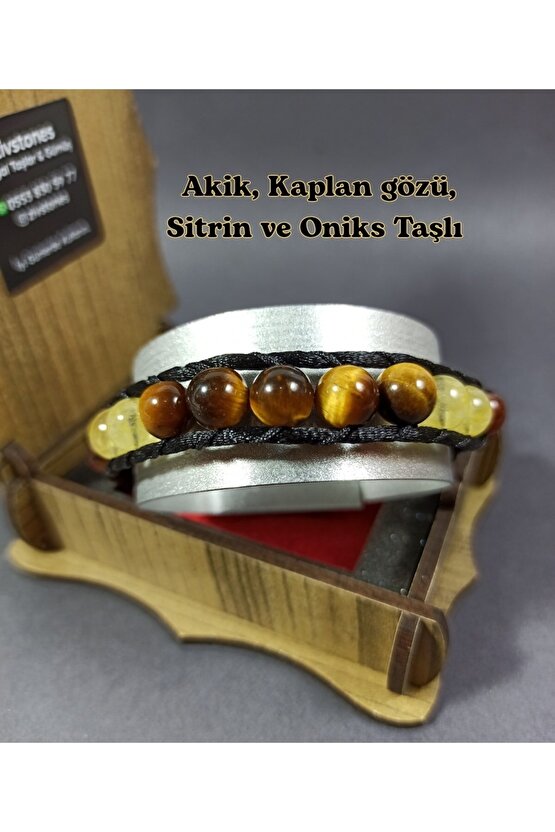 Doğaltaş Bileklik(örme Ve Düğmeli Model )