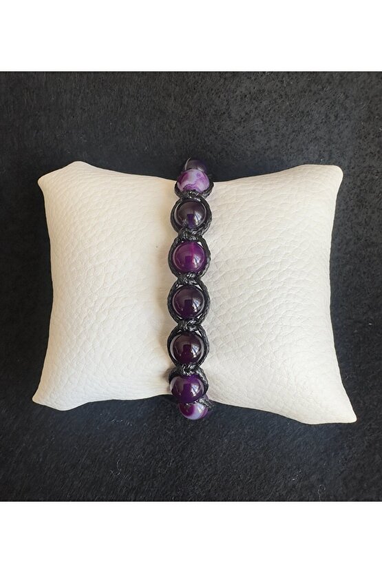 Doğaltaş bileklik(Mor Akik)