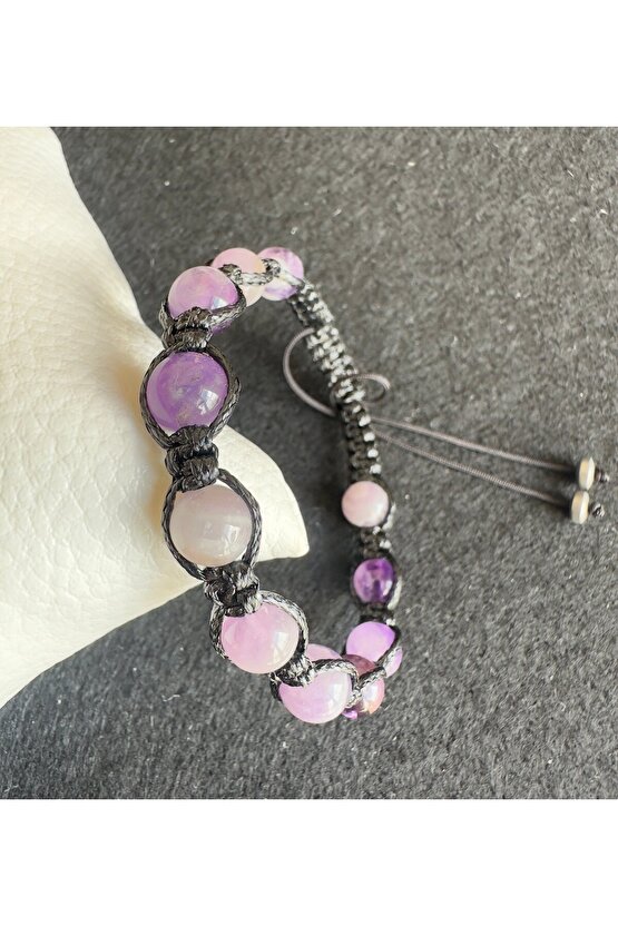 Doğaltaş bileklik(Ametist taşı )