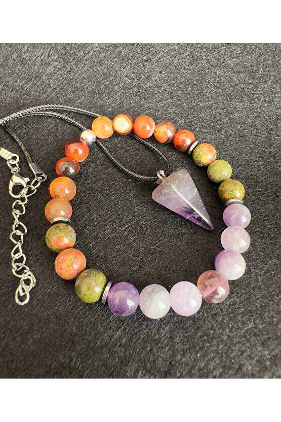 Çakra Doğaltaş bileklik kolye seti