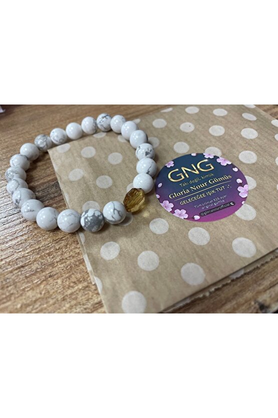 GNG SİLVER DİNGİNLEŞTİREN HUZUR VEREN Havlit Kadın bileklik 8mm taş
