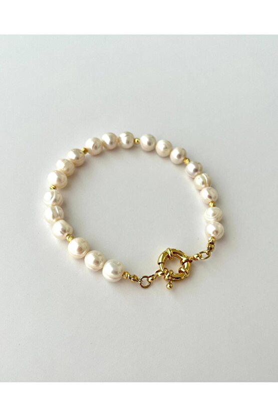 Gerçek Inci Bileklik - Altın & Charm Takılabilir