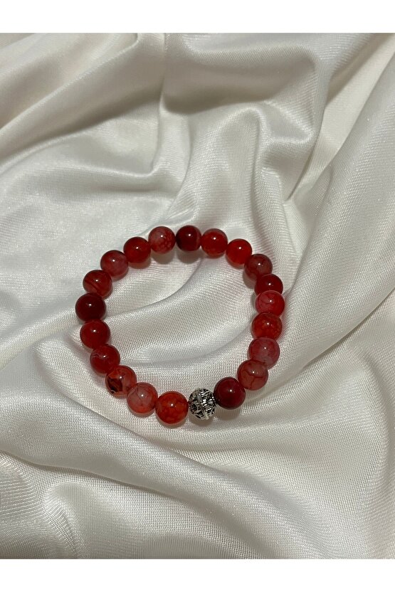 Açık Kırmızı Akik Bileklik