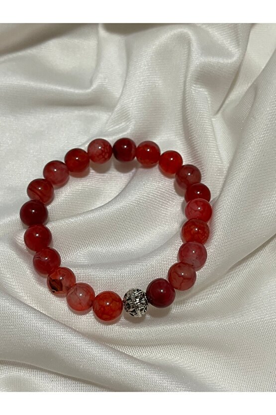 Açık Kırmızı Akik Bileklik