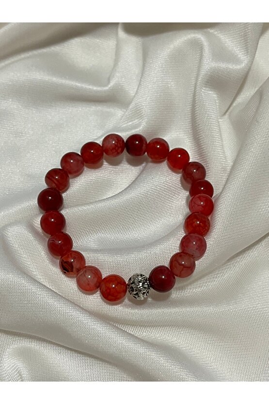 Açık Kırmızı Akik Bileklik