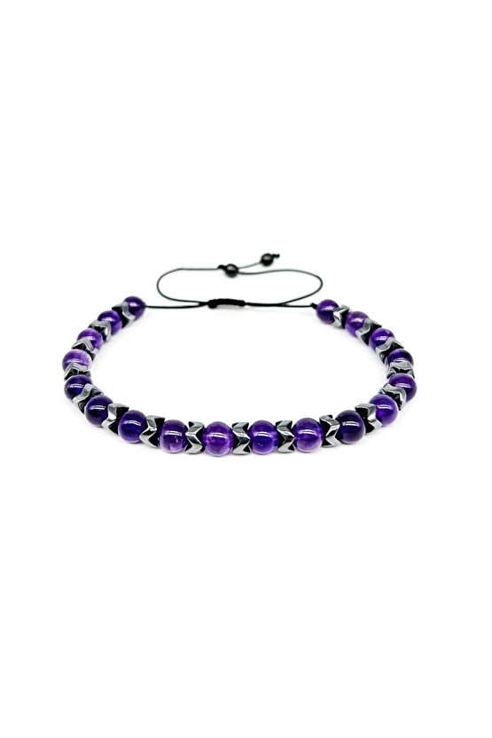 Ametist Hematit Bileklik