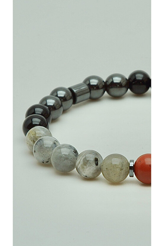 DOĞALTAŞ-ERiL ENERJİ (KAPLANGÖZÜ KIRMIZI JASPER ONİKS LABRODORİT) 8mm