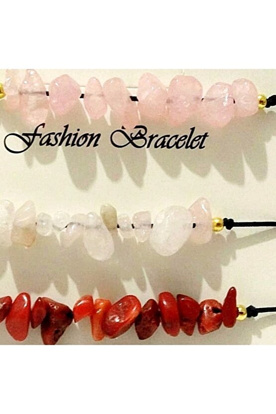 Doğaltaş 3lü Bileklik  Doğal Kırıktaş Bileklik