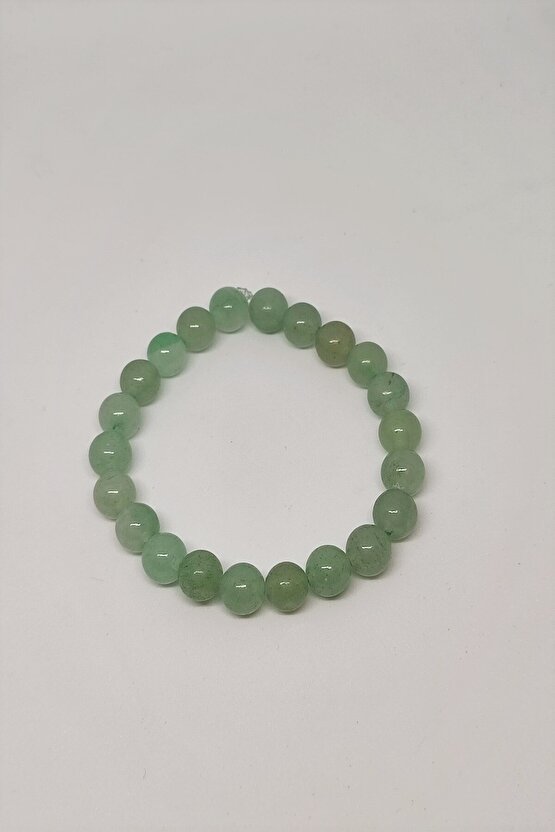 Sertifikalı 8 Mm Açık Yeşil Aventurin Doğaltaş Bileklik