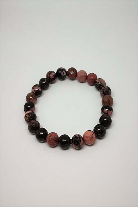 Sertifikalı 8 Mm Rodonit Doğaltaş Bileklik