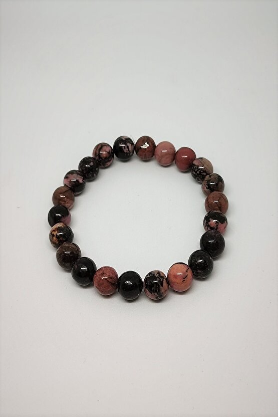 Sertifikalı 8 Mm Rodonit Doğaltaş Bileklik