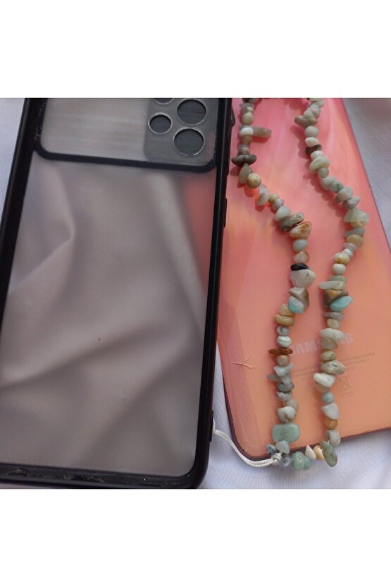 Amazonit Doğal Taş Telefon Ipi