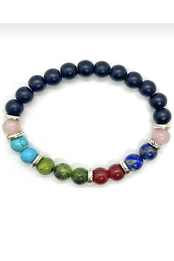 Unisex Terazi Burcu Bilekliği Doğal Taş Çakra Bileklik