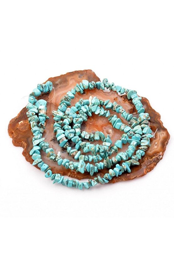 Turkuaz Firuze Taşı Doğal Taş Kırık Taş Dizi 80 Cm Orjinal Doğal Taş Dizi