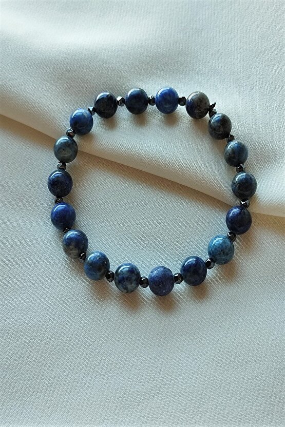 Sertifikalı 8 Mm Lapis Lazuli Erkek Doğaltaş Bileklik