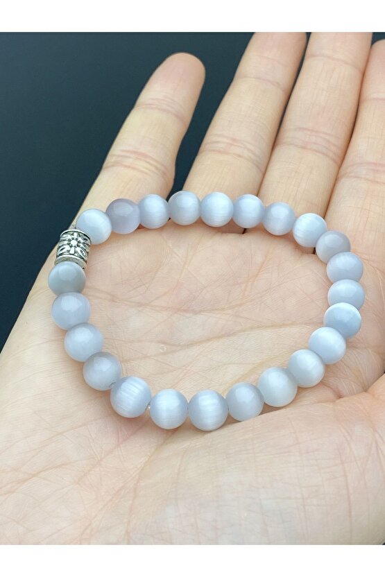 Kedi gözü doğal şifalı taş Bileklik( başarı ve zenginlik )meditasyon dengeleyici