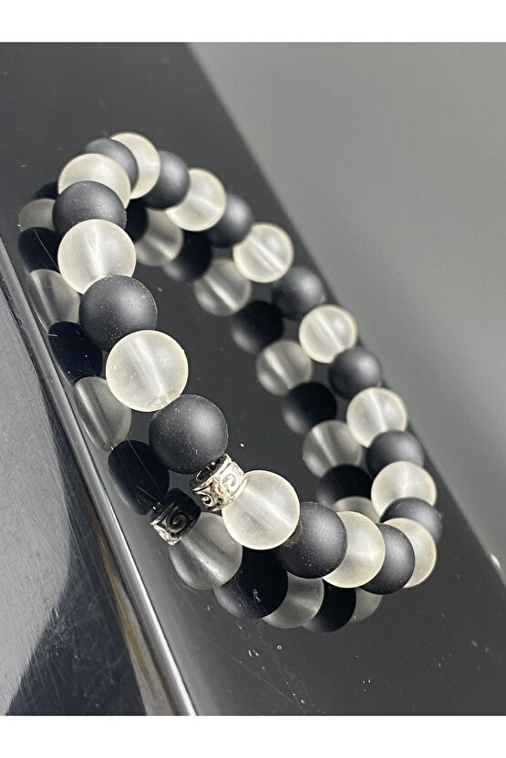 Kuvars ve Oniks Doğaltaş Bileklik