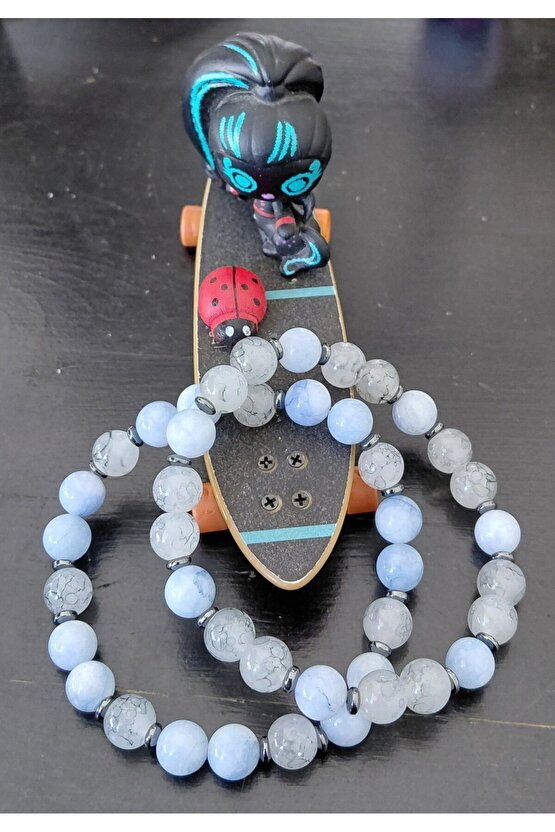 TAKUCEDEN DOĞAL TAŞ MAVİ AKİK BİLEKLİK 140127