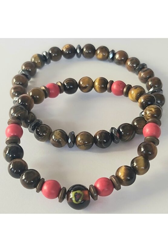 TAKUCEDEN İKİLİ KAPLANGÖZÜ DOĞALTAŞ BİLEKLİK