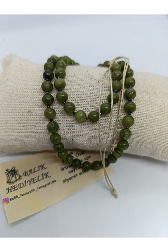 YEŞİM TAŞI KOLYE DOĞALTAŞ TASARIM KOLYE-1001