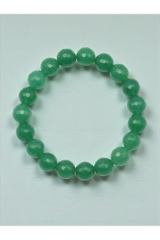 Aventurin Doğal Taş Bileklik 10 mm Fasetli Yuvarlak Kesim